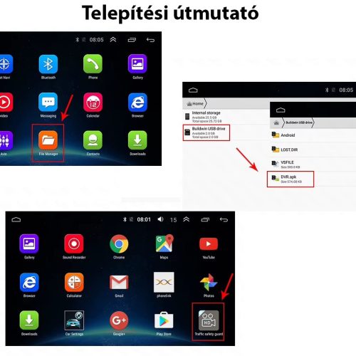 Menetrözítő kamera HD rögzítő DVR