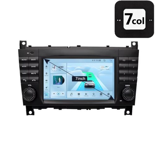 Mercedes C osztály W203 - 2004-07 Android autórádió multimédia fejegység 7colos