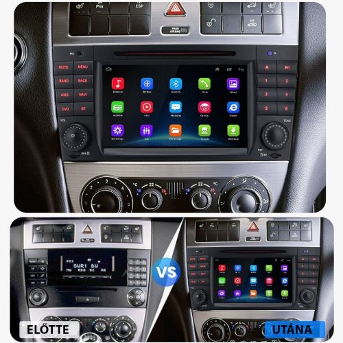 Mercedes C osztály W203 - 2004-07 Android autórádió multimédia fejegység 7colos