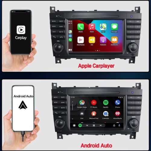 Mercedes C osztály W203 - 2004-07 Android autórádió multimédia fejegység 7colos