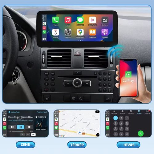 Mercedes C osztály W204 - Android autórádió multimédia fejegység