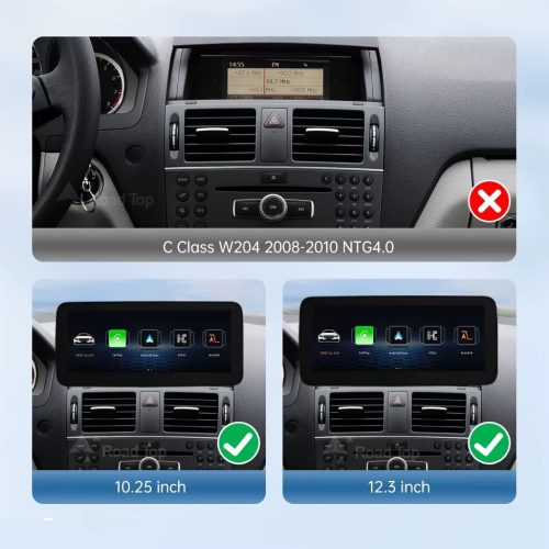 Mercedes C osztály W204 - Android autórádió multimédia fejegység