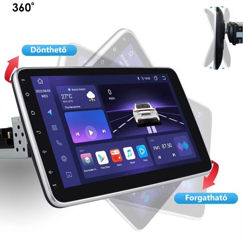 Univerzális 1DIN Android autórádió multimédia fejegység 10col